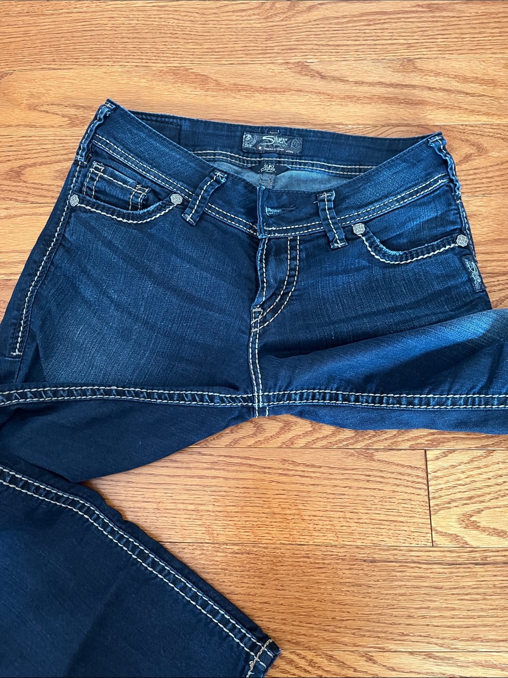 Silver Jeans Skinny Dark Blue Stretch Denim - Picture 8 of 15